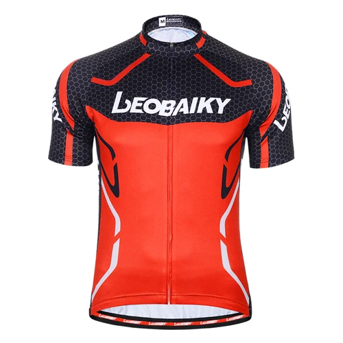 Mtb Pro Team Bicycle Clothes Men Mountain Bike Clothing Breathable Anti-UV Sport Wear Short Sleeve Cycling Jersey Shorts Sets - Цвет: jersey red