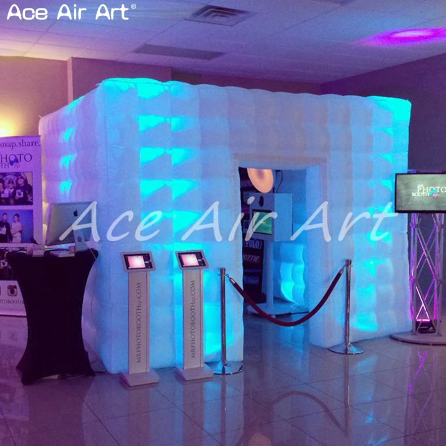 Best Quality 3.6mx3.6mx2.7m Cheap Led Cube house Inflatable Photo Booth,party foto booth trade canopy with sticker curtains Best Quality 3.6mx3.6mx2.7m Cheap Led Cube house Inflatable Photo Booth,party foto booth trade canopy with sticker curtains