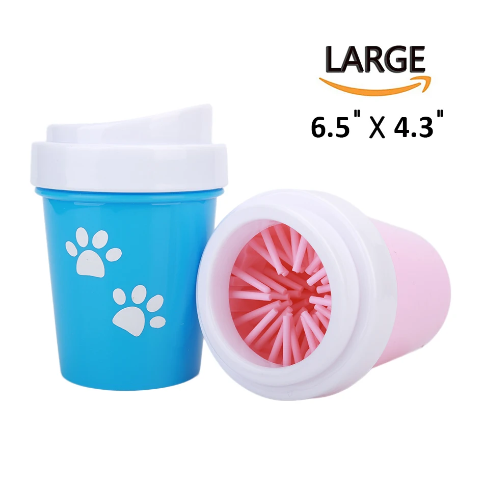 Dirty Paw Washer for Small Large Dogs Pet Feet Washer Portable Pet Dog Dirty Paw Cleaning Cup Muddy Dog Cat Grooming Brushes
