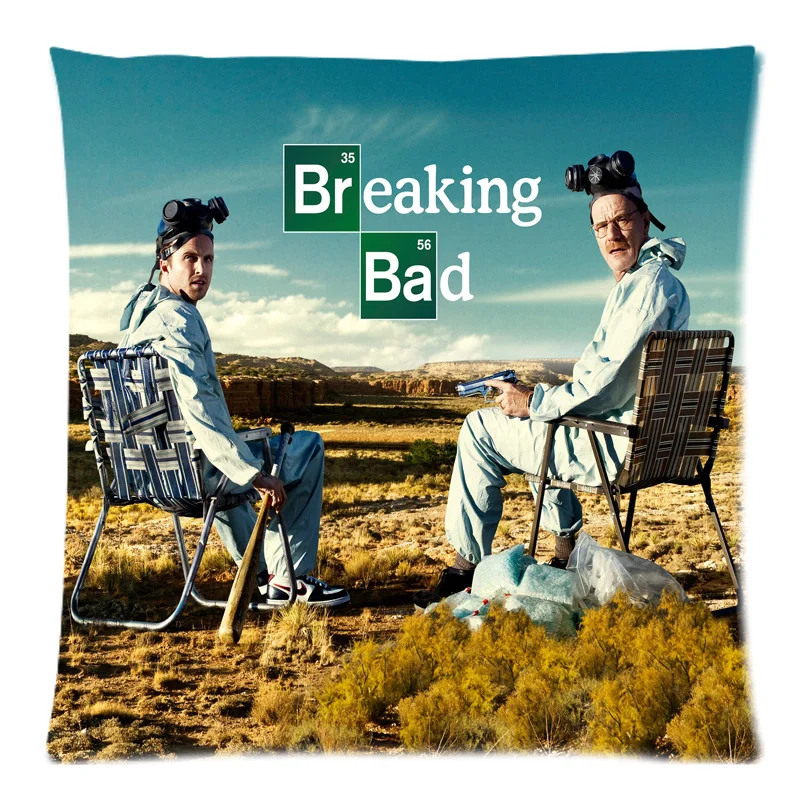 Breaking Bad Background Two Side Printed Cotton Linen Throw Pillow