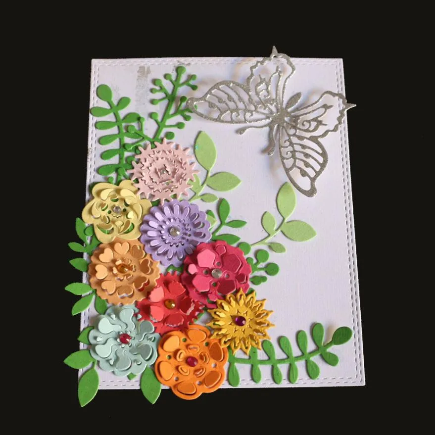 

New Flower Heart Metal Cutting Dies Stencils DIY Scrapbooking Album Paper Card Metal Dies Cutting For Scrapbooking Stamps Dies