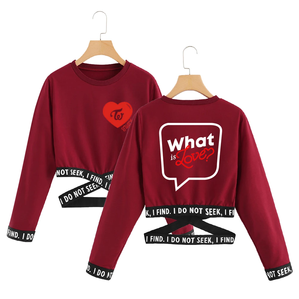 

2019 Twice T-Shirts Summer kpop T shirt crop top women clothes 2019 korean style women long sleeve Fashion tops streetwear