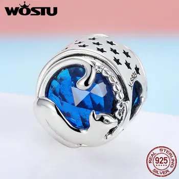 

WOSTU Authentic 925 Sterling Silver Playing Kitty Cat Pet Beads Fit Original DIY Charm Bracelet Brand Jewelry Gift BKC708