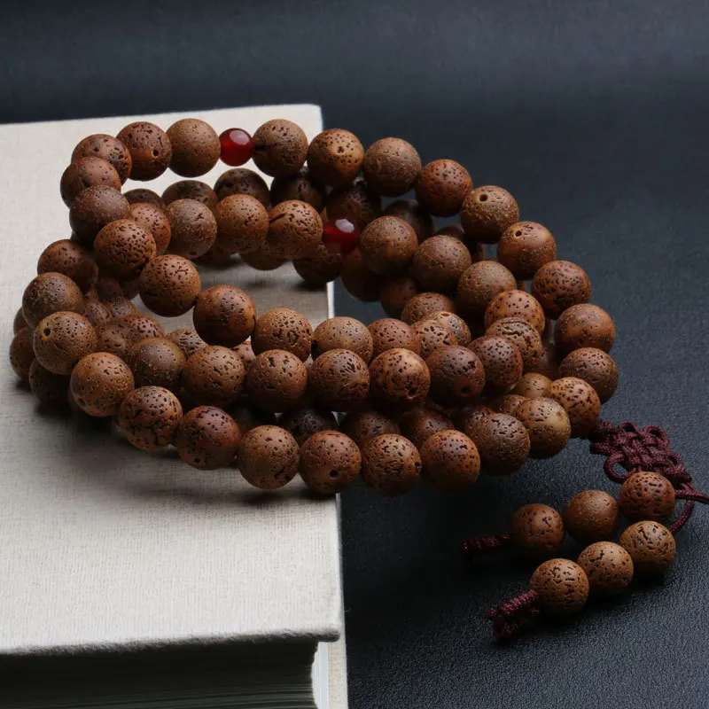 

11mm 108beads Tibetan Buddhism Xingyue Bodhi Seed OM Mala Beads Vintage Men's Bracelet Natural Wood Beaded Jewelry J1599