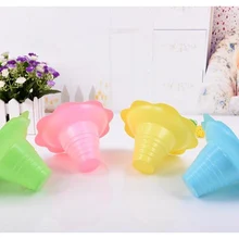 500psc/лот одноразовые пластиковые мороженое Parfait чашка для мороженого в форме цветка чаши 250 мл