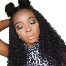 Pre Plucked Full Lace Human Hair Wigs For Black Women With Baby Hair 130% Brazilian Kinky Curly Hair Wig Non-Remy You May