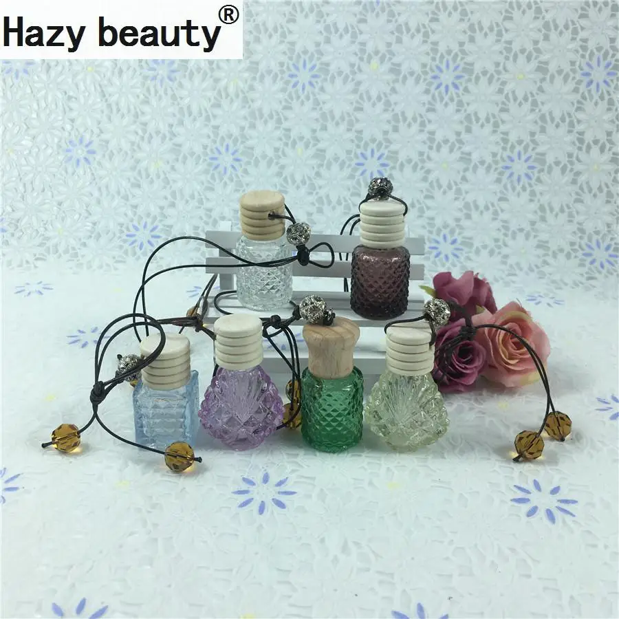

empty bottle New pattern crystal Bead Pendant Essential oil perfume bottle Pendant Empty bottle ornaments Car Styling
