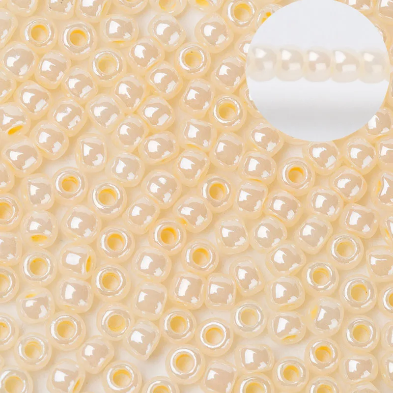 901 (3)New Arrivel Orange Glass Seed Beads Cream Colors Round 110 about 2mm Beading Supplies for Jewelry DIY Making 10glot