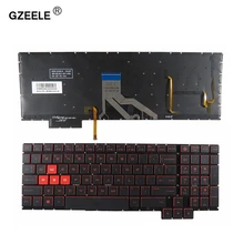 GZEELE для hp Omen 15-ce 15-ce000 15-CE006TX 15-CE007TX 008TX 004TX серии Клавиатура с подсветкой английская раскладка с красными буквами