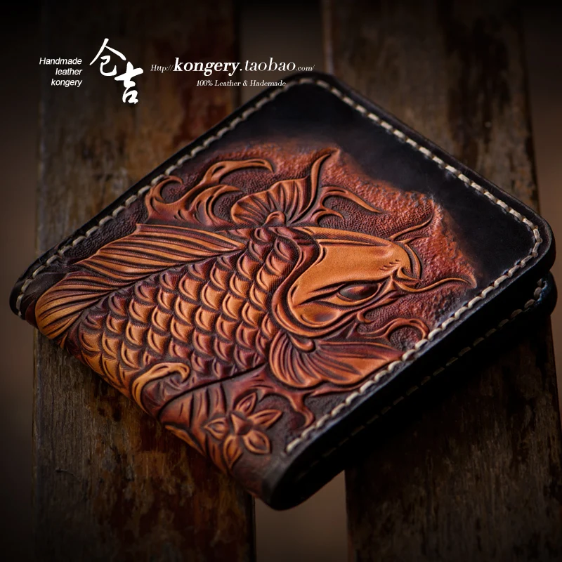 *Leather carving Wallet