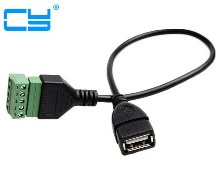 USB 2 0 A гнездовой разъем на 5 Pin/Way Женский болт щит клеммы подключаемый Тип адаптера