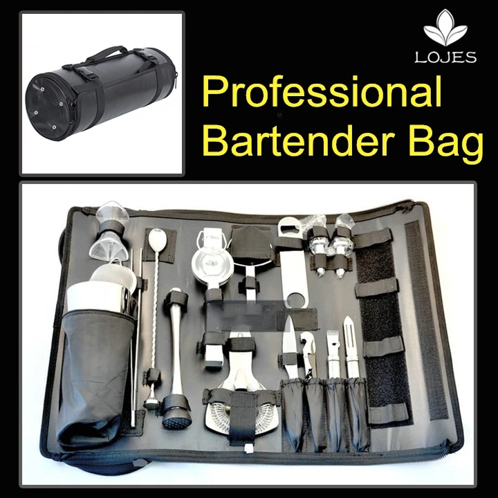 

Bartender Kit Bag Wine Tool Set Combination Diagonal Toolkit Appliance Package Professional Bartender Kit
