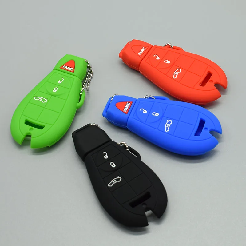 car key silicon cover set for Jeep wrangler compass patriot Chrysler voyager Dodge Ram charger challenger remote protect Shell | Автомобили
