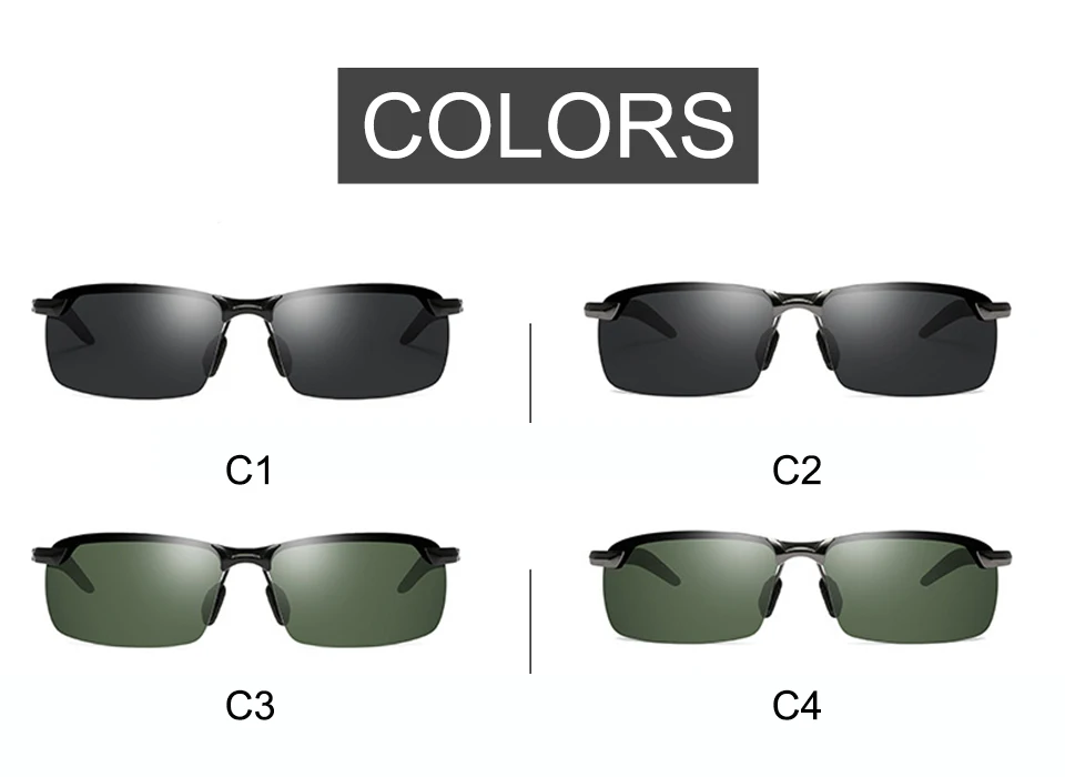 Мужские поляризованные солнцезащитные очки с алюминиево-магниевой оправой, очки для вождения автомобиля, UV400, поляризационные очки, стильные очки