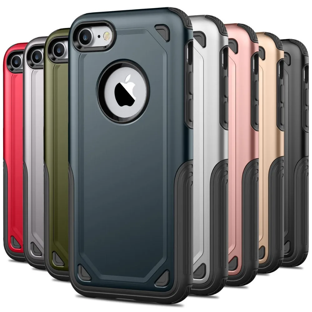 

Military Shockproof Armor Phone Case For iPhone X XS Max XR 7 8 6 6S Plus Hybrid PC+TPU Slim Rugged Protective Case Defend Cover