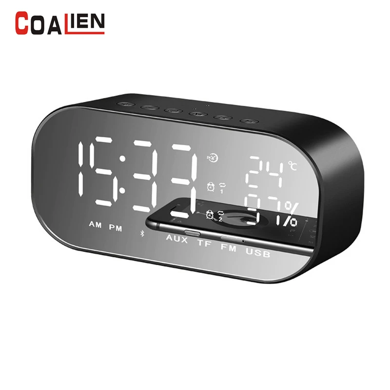 COALIEN 3D Stereo Bluetooth Speaker Wireless Portable Dual Alarm Clock Subwoofer with TF FM Radio Home Theater Player COALIEN 3D Stereo Bluetooth Speaker Wireless Portable Dual Alarm Clock Subwoofer with TF FM Radio Home Theater Player