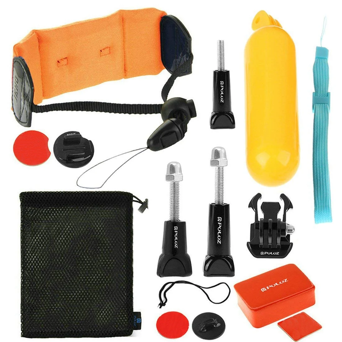 PULUZ 14 in 1 Surfing Accessories Kit(Bobber Hand Grip + Floaty Sponge Quick Release Buckle Surf Board Mount Floating Wr | Электроника