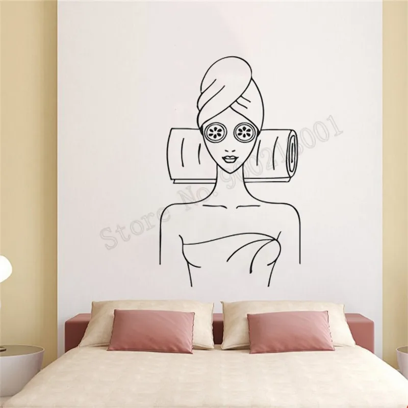 Goedkoop Masker Huidverzorging Behandeling Schoonheidssalon Muursticker Vinyl Art Design Poster Verwijderbare Body Bericht Decalsl Muurschildering Ornament LY946