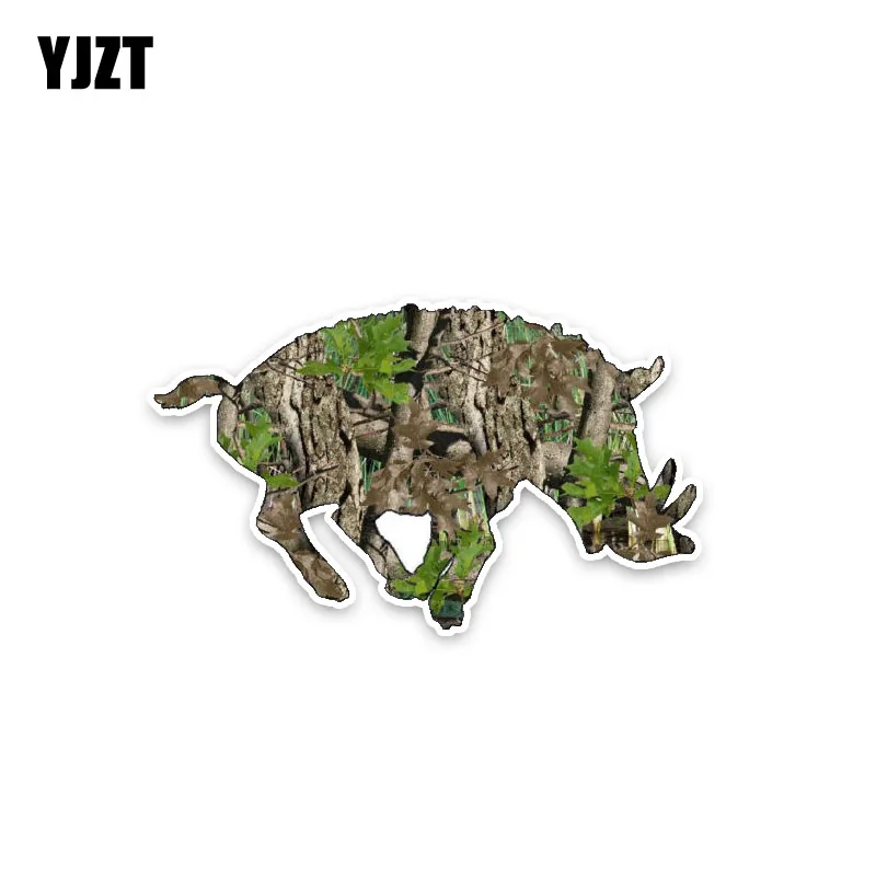 

YJZT 12.6*7.6CM Jungle Wild Boar Decals Fantastic Popular PVC Animal Car Sticker C1-3340