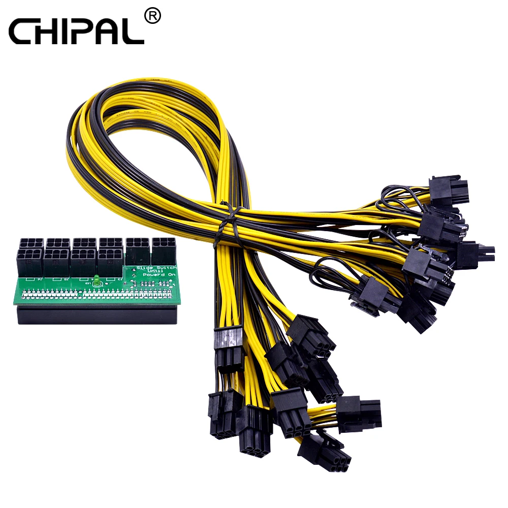 CHIPAL новые коммутационная плата наборы + 10 шт. кабель для HP 1200 Вт/750 Вт PSU GPU 64Pin Power