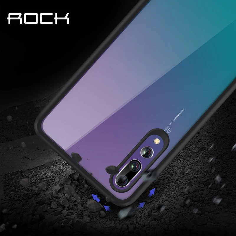 

ROCK For Huawei P20 case Soft Edge+ Hard Hybrid Back Case for Huawei P30 Pro P30 Crystal Clear Phone protection cover