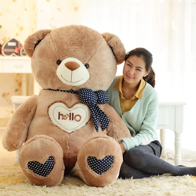 ФОТО Hello plush teddy bear cloth doll pillow birthday gift