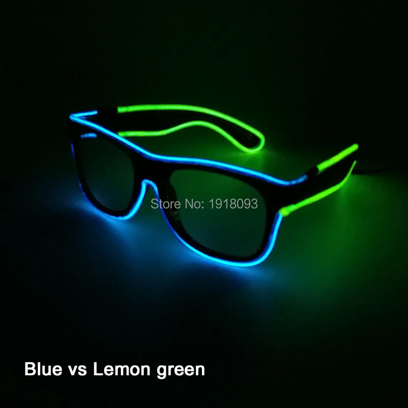 Best Offers DC-3V Steady on Driver + EL Wire Glasses Glowing Wholesale Product for Night Club Dance Stage Design Novelty Light