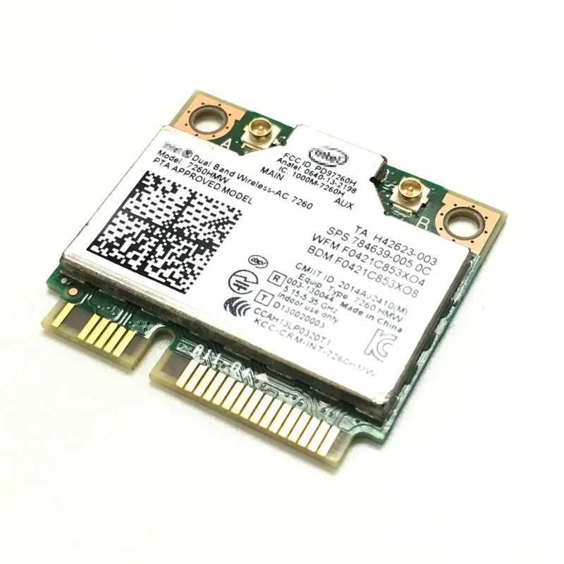 Ntel двухдиапазонный беспроводной-AC 7260 7260HMW 7260AC 7260 HMWAC half Mini PCI-e bluetooth беспроводной wifi 867 M+ 4.0BT