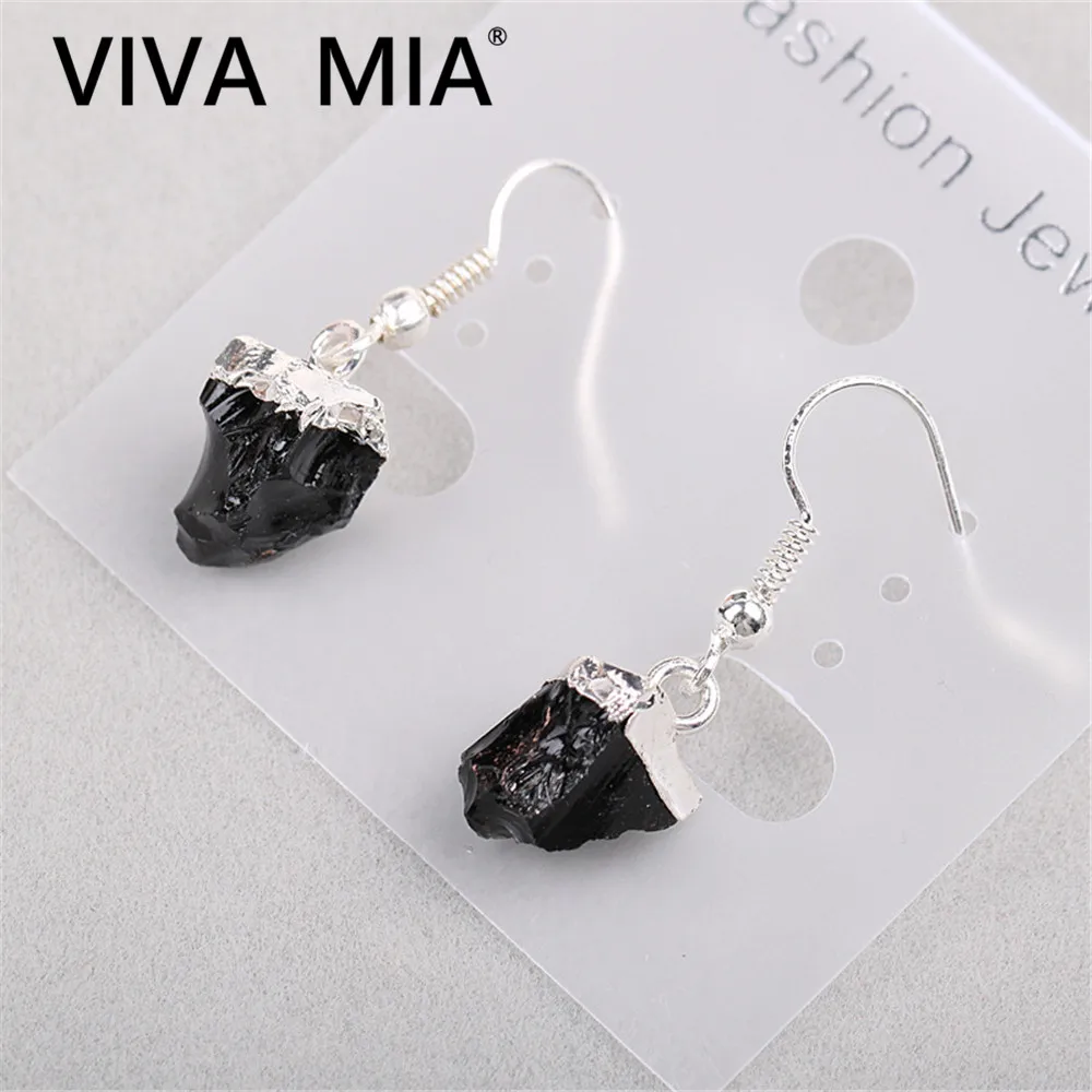 

Fluorite Earrings Pendant Obsidian Studs Earring Natural Ammetist Earrings Jewelry Natural Female Irregular Amethysts Earrings