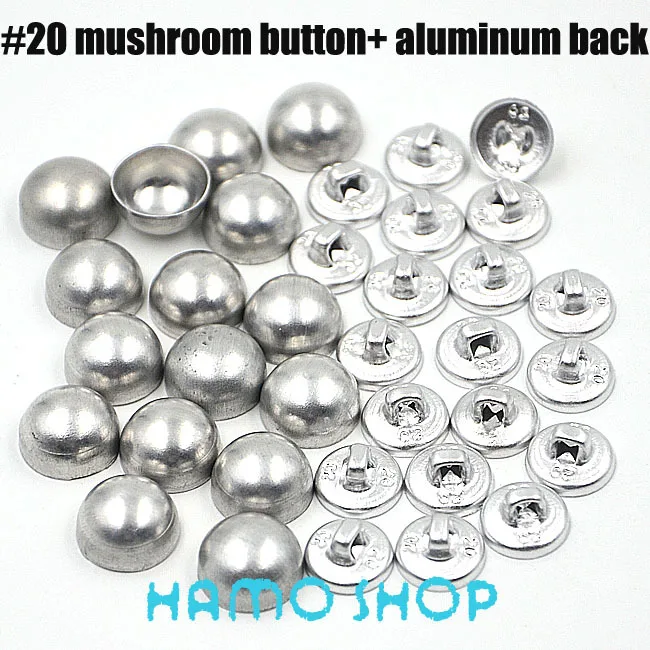 

Free Shipping 200 Sets/lot #20 Mushoroom Shape 1.15cm/11.5mm Round Fabric Covered Cloth Button Cover Metal Jewelry Accessories