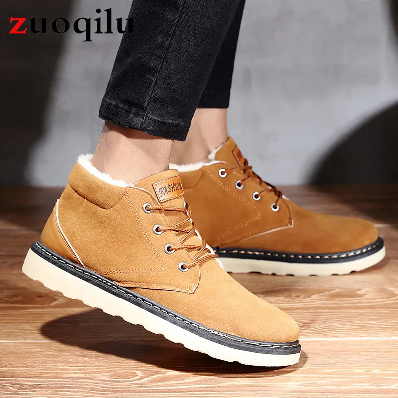 winter shoes men casual winter boots men plush snow boots men ankle