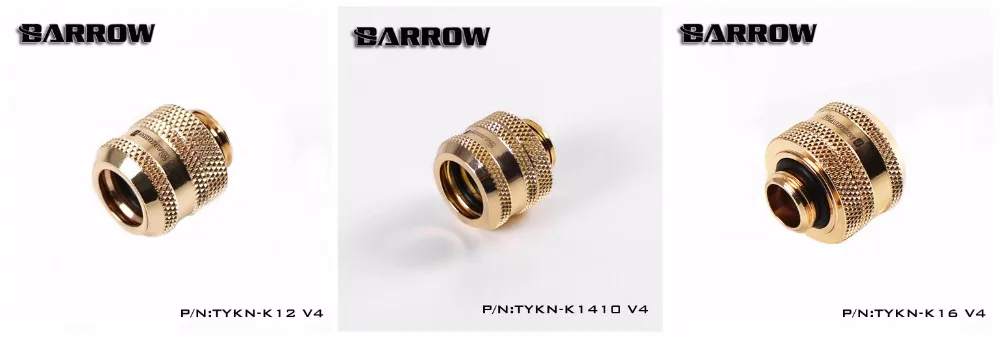 Жесткий Компрессионный фитинг Barrow G1/4 ''OD 12 мм 14 16 подключение ручной затяжки