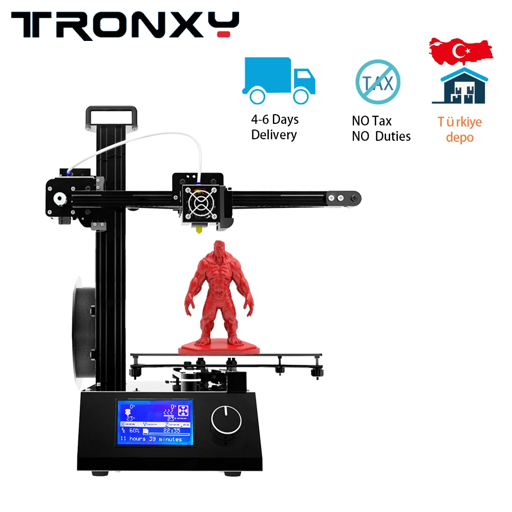 Tronxy X2 3D Printer diy Kit Full Metal Frame Large Printing Size 220*220*220mm with hot bed use ABS PLA Filament Fast assemble