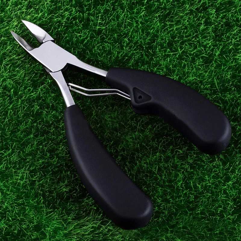 1pc Black Toe Nail Clippers Stainless Steel Toenail Nipper Clipper Cutter For Thick Ingrown Toenails