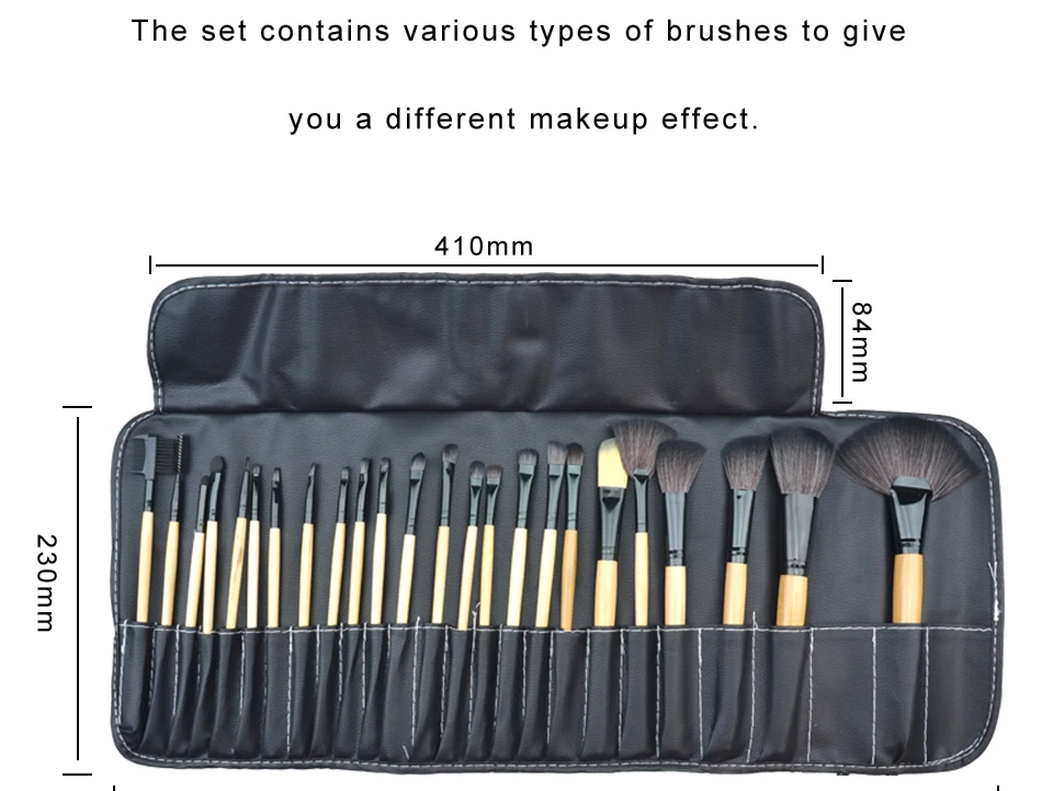 LOVE ALPHA 24 Pcs Makeup Brushes Set High Quality Soft Synthetic Hair And Nature Bristles Professional Makeup Artist Brush Tool Kit  (3)