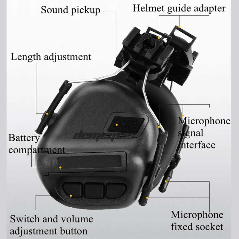 Тактические гарнитуры звукосниматель шумоподавление Военная гарнитура для стрельбы CS Wargame шлем гарнитура охотничьи защитные наушники