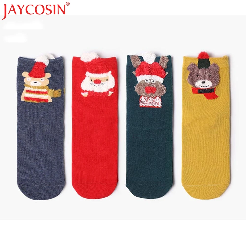 Носки JAYCOSIN забавные носки женские s 4 пары рождественские хлопковые разноцветные
