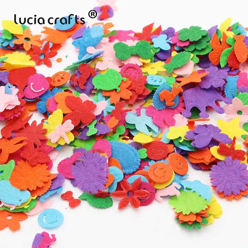 Lucia Crafts 20 г/лот Случайные Смешанные цвета пришить фетровая вставка DIY войлочные