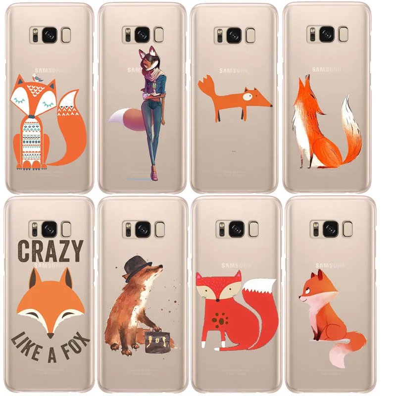 

sly fox Soft Silicone TPU Case For Samsung S7 S8 S6 S7EDGE S9 S9PLUS NOTE 3 8 9 Cover
