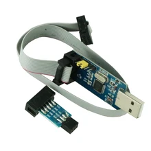 2 шт./компл. 10Pin до 6 Pin адаптер доска+ USBASP USBISP AVR программист USB ATMEGA8 ATMEGA128 ATtiny/CAN/PWM 10Pin провод модуль