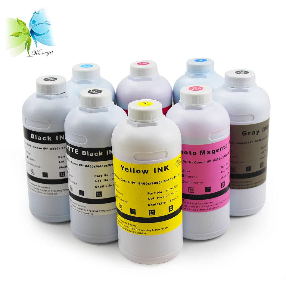 

WINNERJET PFI-706 PFI 706 1000ml/bottle Water Based Pigment Ink For Canon IPF8400S IPF9400S Printer
