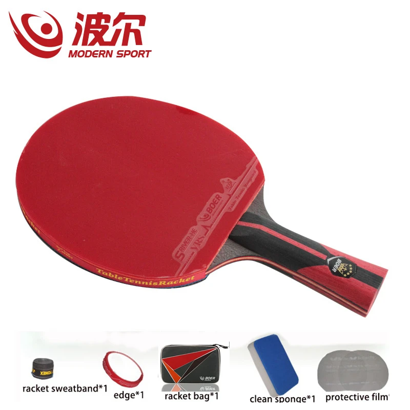 

Boer WRB carbon fiber 7.6 Carbo 13 layers 7.6 WRB CR senior Blue sponge Table tennis rackets two pimples pimples in rubbers