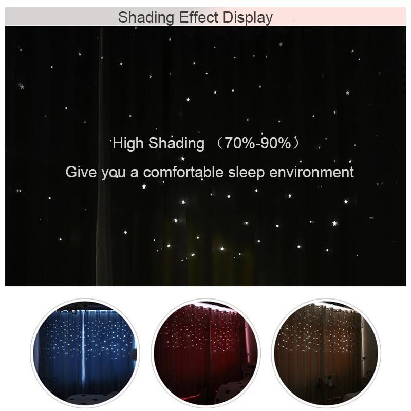 Cortinas Para la Sala de rosa azul hueco estrella de Cortinas de la ventana Para dormitorio romántico Cortinas Elegantes Para Sala Cortinas Para la Sala de rosa azul hueco estrella de Cortinas de la ventana Para dormitorio romántico Cortinas Elegantes Para Sala