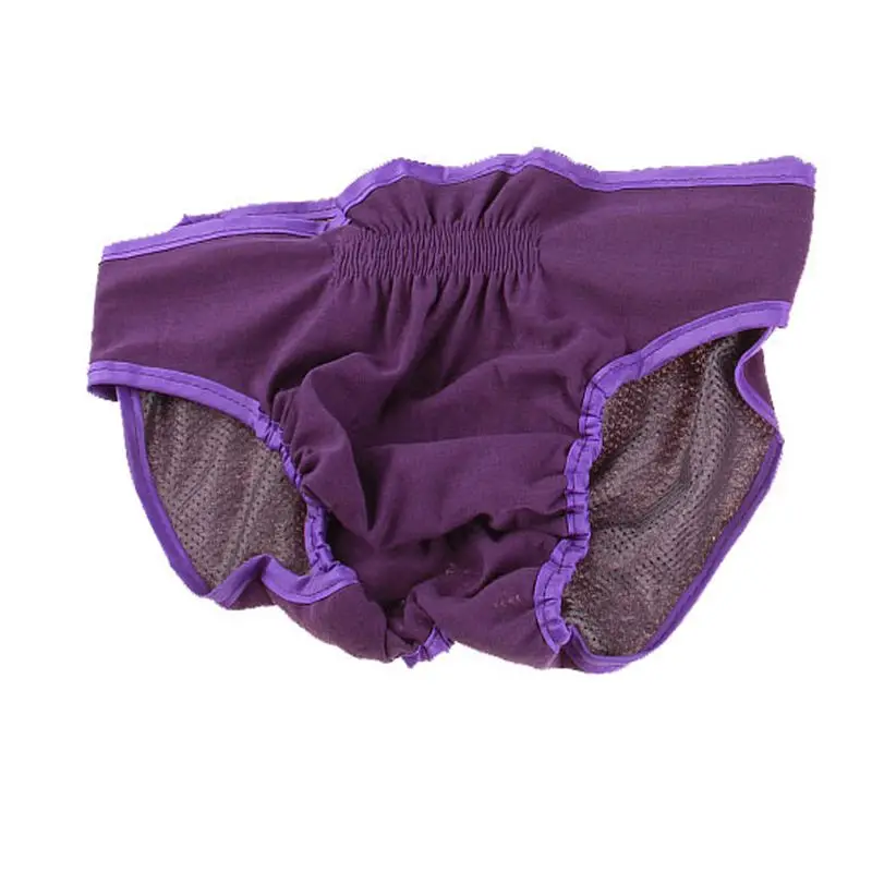 Нижнее белье для собак, физиологические трусики для собаки, подгузники, гигиенические штаны, менструации для девочек, женские товары для собак, XS-XL - Цвет: Фиолетовый