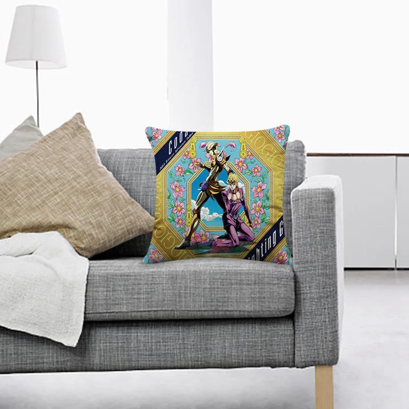 Jojo Аниме Фигура декоративная льняная подушка для дивана размером 45*45 см наволочка домашний декор Чехлы на диванные подушки, подушки