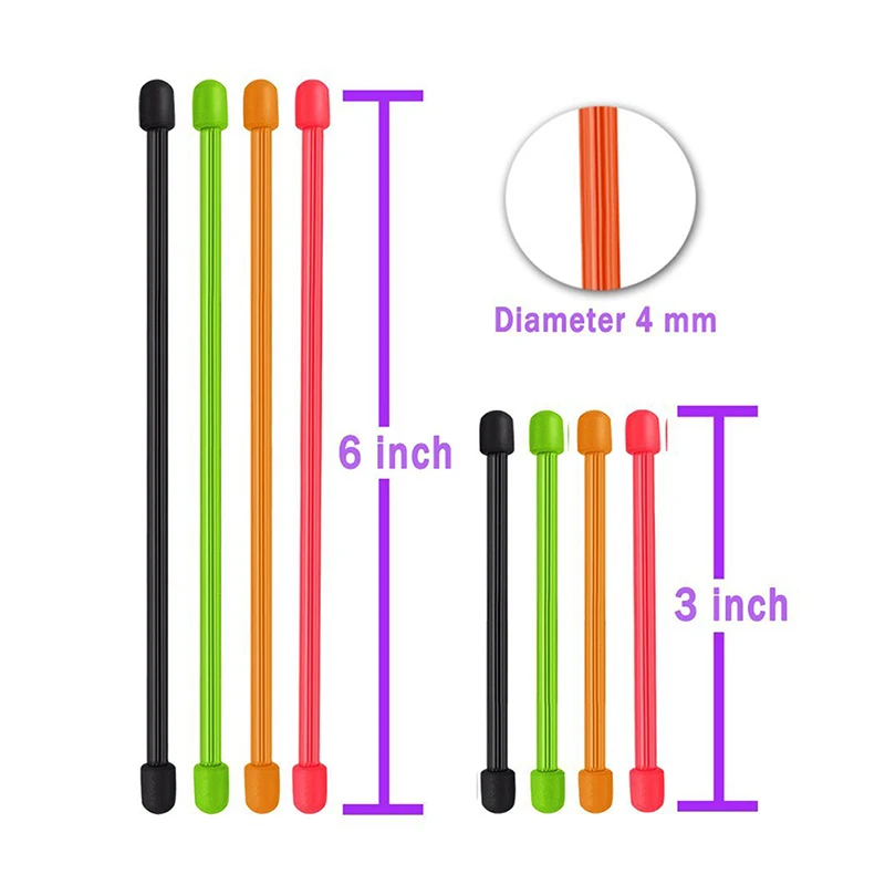 5 шт 3''6''1" многоразовый волшебный, резиновый, закручивающийся, кабель, проволока, шестерня, галстук, органайзер, устройство для сматывания кабеля, разноцветный, случайный цвет