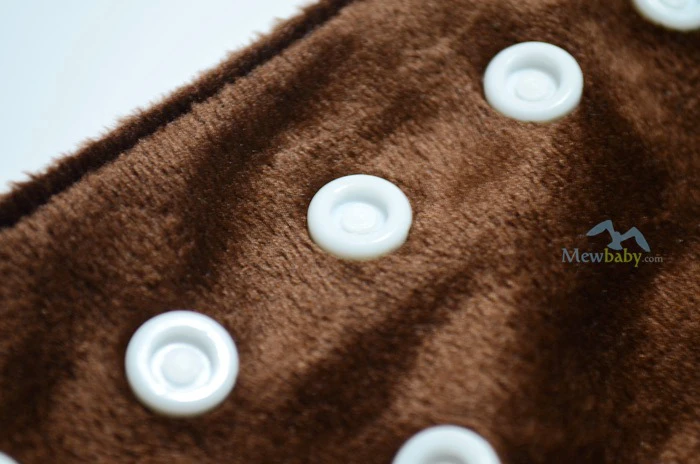 Coffee Colour AI2 Cloth Diaper Minkey Pocket Diaper With One 3-Layer Microfiber Insert FS10