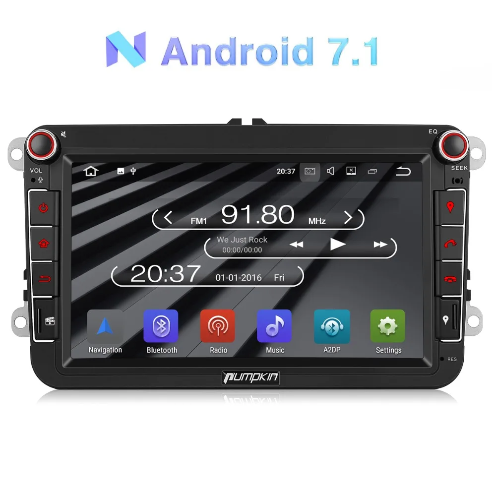 Flash Deal Pumpkin 2 Din 8" Car Radio 2GB RAM Android 7.1 GPS Navigation Car Stereo Audio For VW/Skoda/Seat/Golf Radio Video Player NO DVD 1