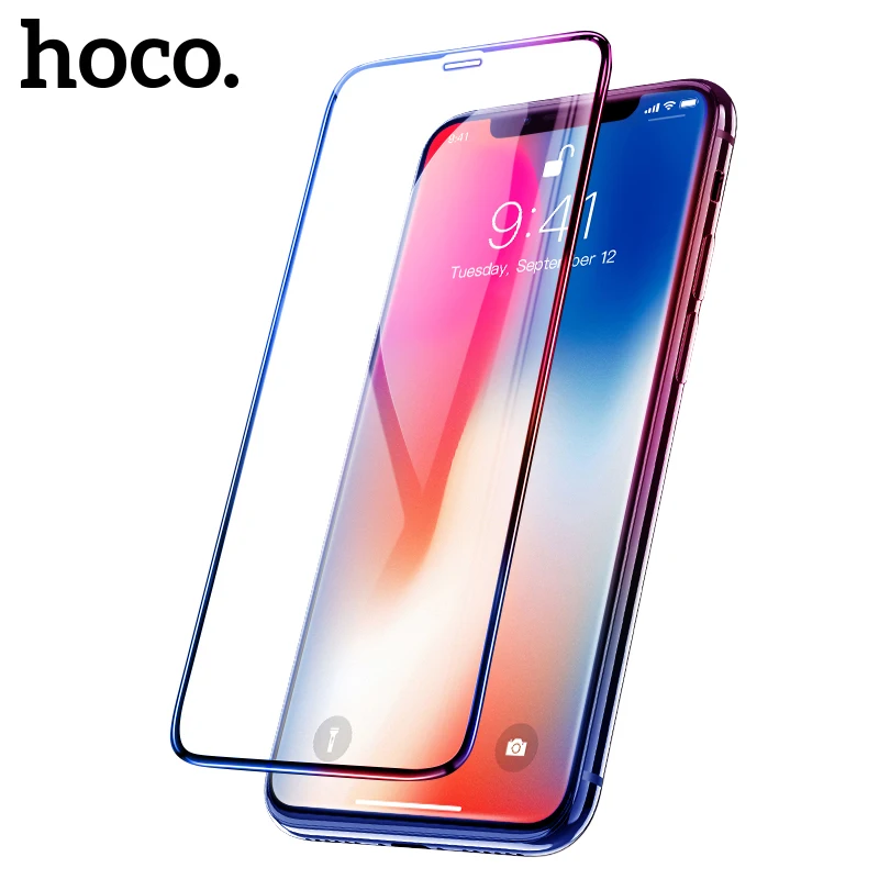 HOCO HD закаленное стекло для iPhone X XS MAX XR телефон экран защитная пленка из