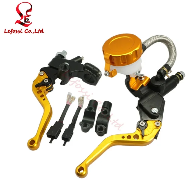 Yellow 7/8" Universal Motorcycle Hydraulic Brake Clutch Master Cylinder